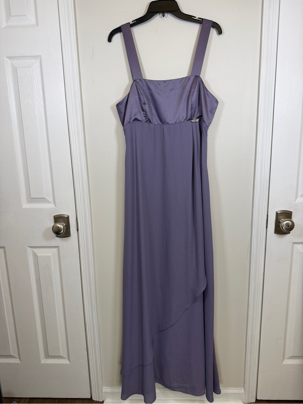 Vintage Y2K Alfred Angelo Lavender Babydoll Maxi Gown M 10 Formal Bridesmaid